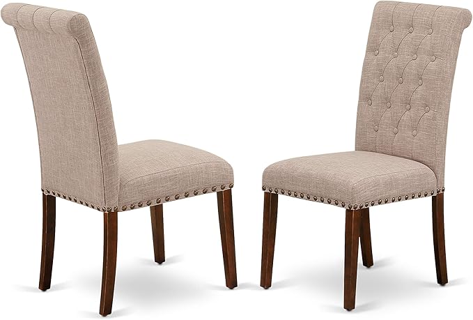 East West Furniture NOBR3-MAH-04 3 Piece Dining Room Table Set Contains a - Image 7