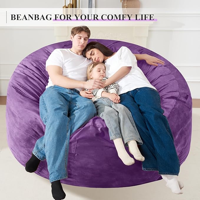 Homguava 6 FT Bean Bag Chair: 6' Bean Bags - Image 3