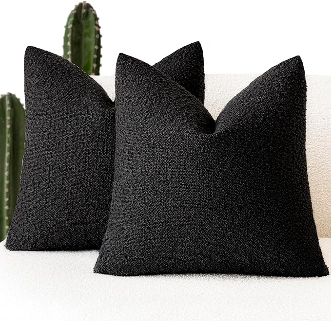Foindtower Pack of 2, Decorative Textured Boucle Throw Pillow Covers Accent by Foindtower