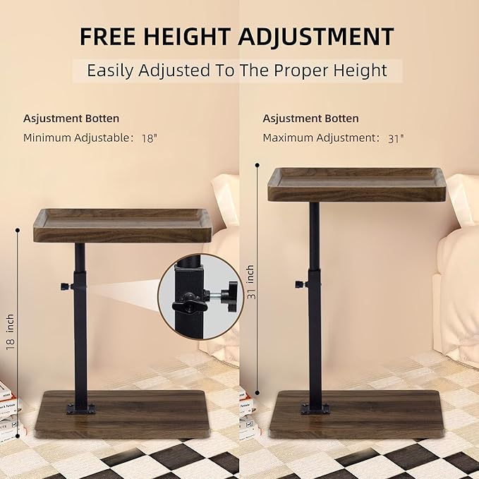Aoligrace Adjustable Height Side Table - Image 2