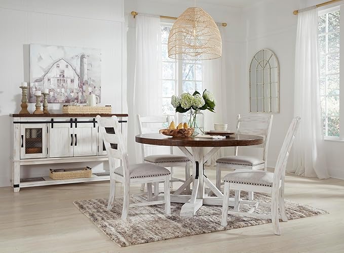 Signature Design by Ashley Valebeck Vintage Farmhouse Cushioned Dining Chair - Image 16