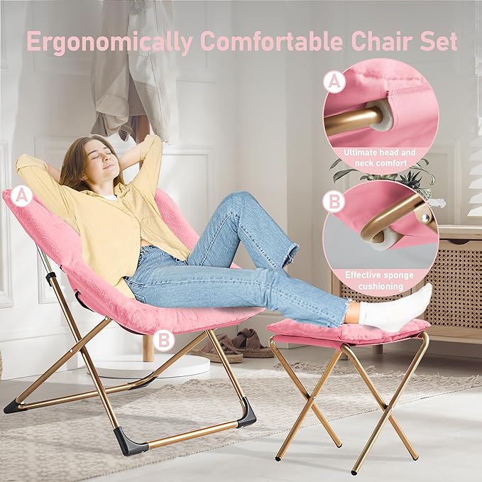 Comfy Oversized Saucer Chair - Image 4