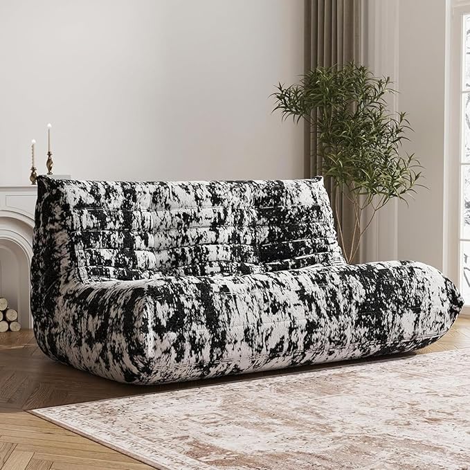 Bean Bag Chair, Loveseat Fireside Chair Bean Bag Sofa Large Bean Bag Chair by Unknown