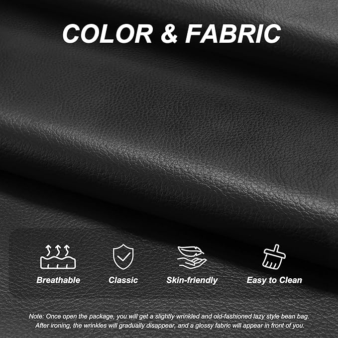 Hobestluk Giant Bean Bag Chair Lazy Floor Sofa, Memory Foam Fireside Sofa - Image 5
