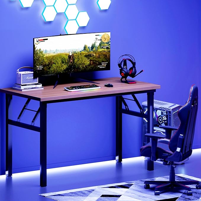 DlandHome 47 inches Folding Table Computer Desk Portable ActivityTable - Image 7