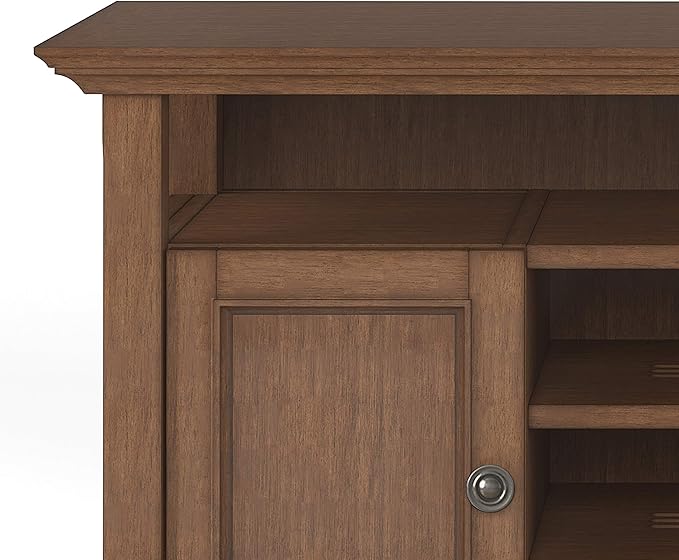 SIMPLIHOME Amherst 54-inch Wide Solid Wood TV Stand in Rustic Natural Aged Brown - Image 6