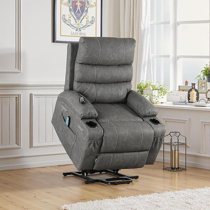 Recliner Chair Power Lift Massage Chair Full Body 21" Large Size Electric by LynginsCreativeLife