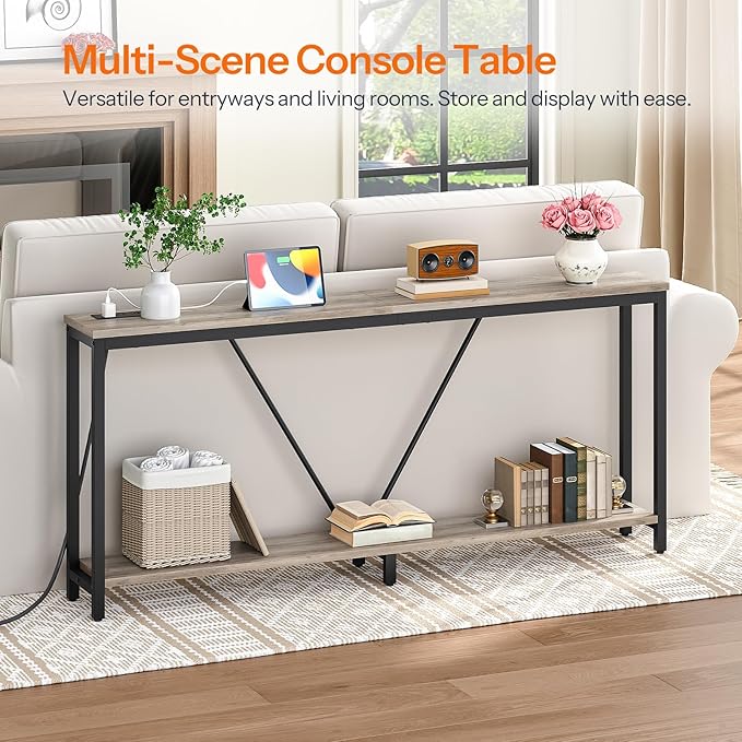 HOOBRO 70.9" Extra Long Sofa Console Table - Image 5