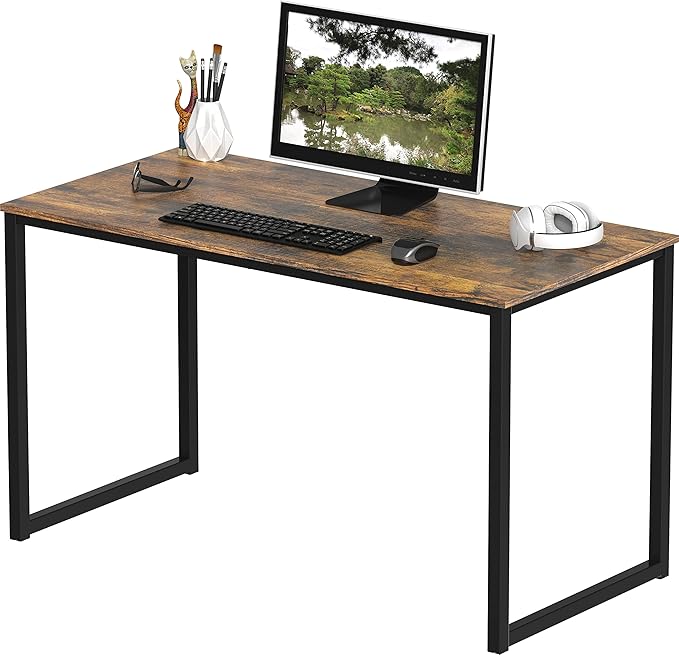 SHW Mission 40-Inch Home Office Computer Desk, Rustic Brown by SHW