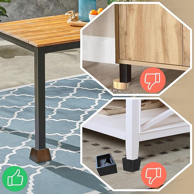 Sopicoz Wooden Furniture Risers Tapered Bed Risers - Image 8