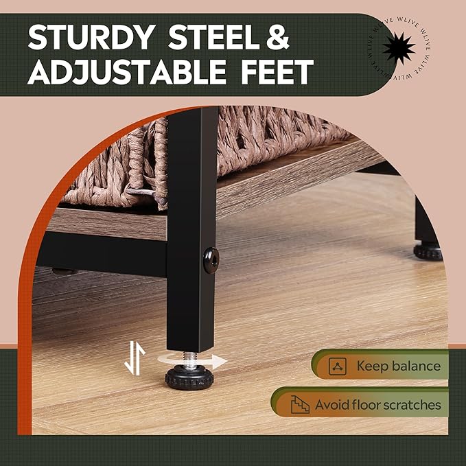 WLIVE Side Table with Charging Station and USB Ports, Small End Tables - Image 5