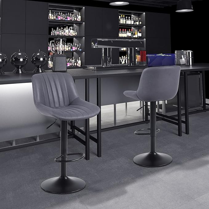 Bar Stools Set of 1, Swivel Counter Height Barstools - Image 2