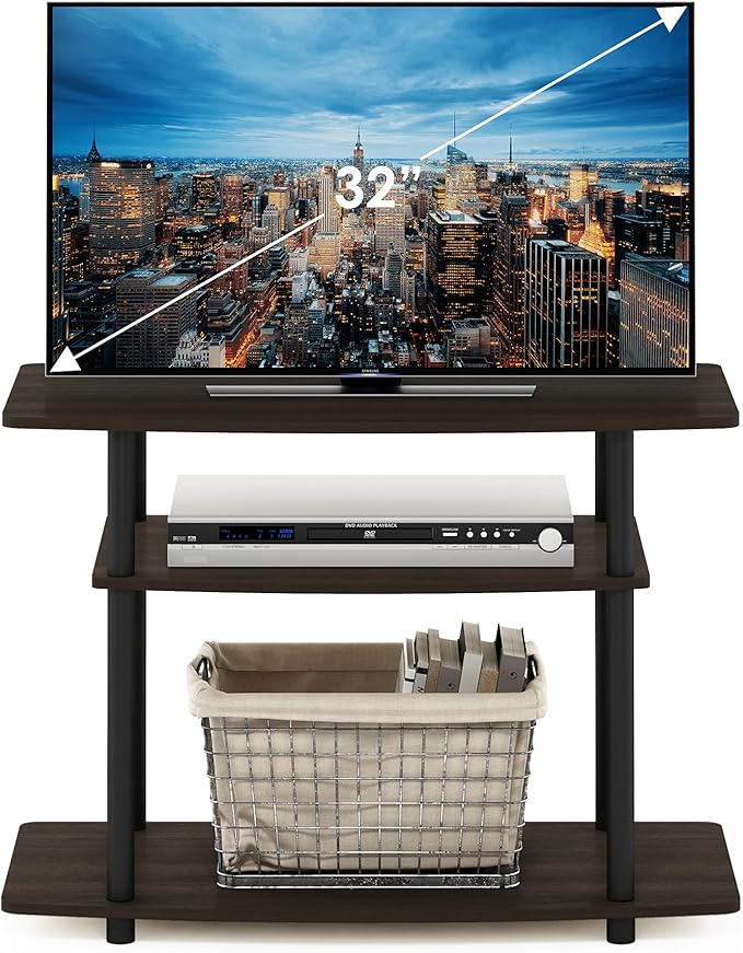 Furinno Turn-N-Tube No Tools 3-Tier Entertainment Center TV Stand - Image 4
