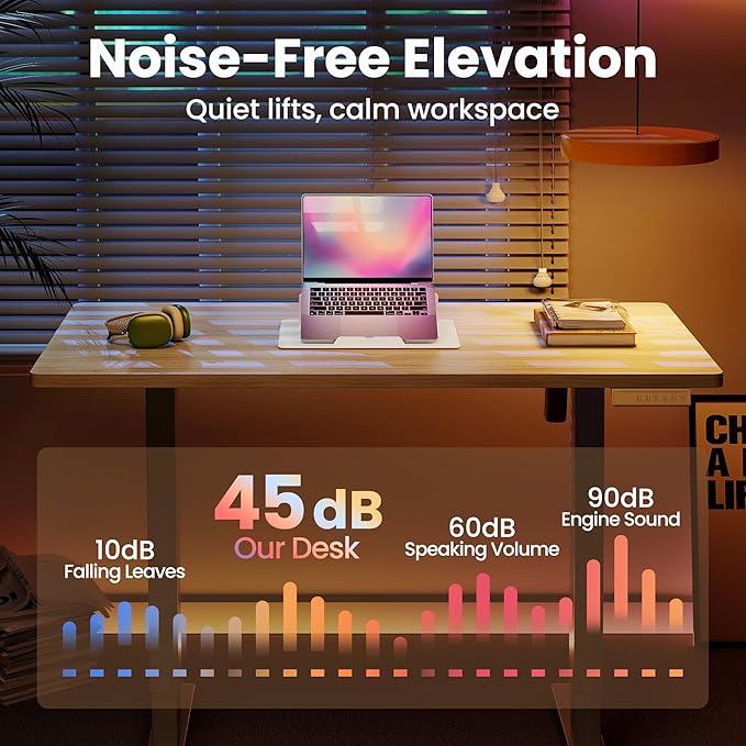 HUANUO Electric Standing Desk, 40 x 24 Inch Height Adjustable Computer Desk - Image 6