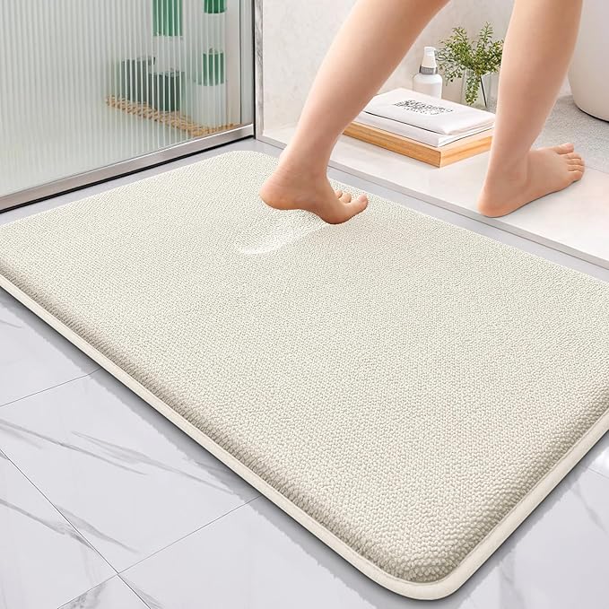 OLANLY Thick Memory Foam Bath Mat Rug 36x24, Extra Soft Absorbent Bathroom Rug by OLANLY