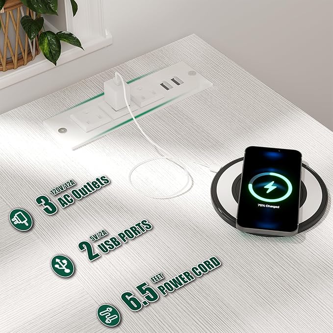 59 inch L Shaped Computer Desk - Image 4