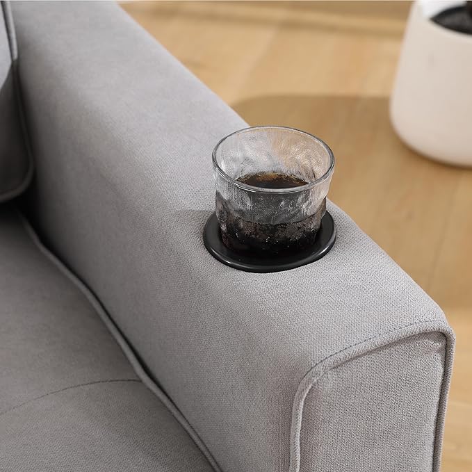 ERYE Modern Upholstered Loveseat Sofa Foldable Convertible Floor Sofabed - Image 9