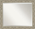Amanti Art Bathroom Mirror for Over Sink, 27x33 Filigree Silver Rectangle by AmantiArt