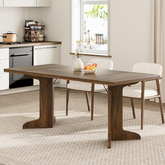 71" Large Dining Table for 6, Farmhouse Kitchen Table - Image 3