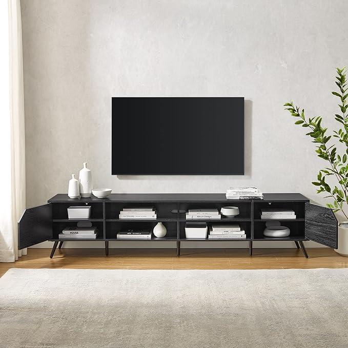 Walker Edison Nora Modern Minimal Open-Shelf TV Stand - Image 6