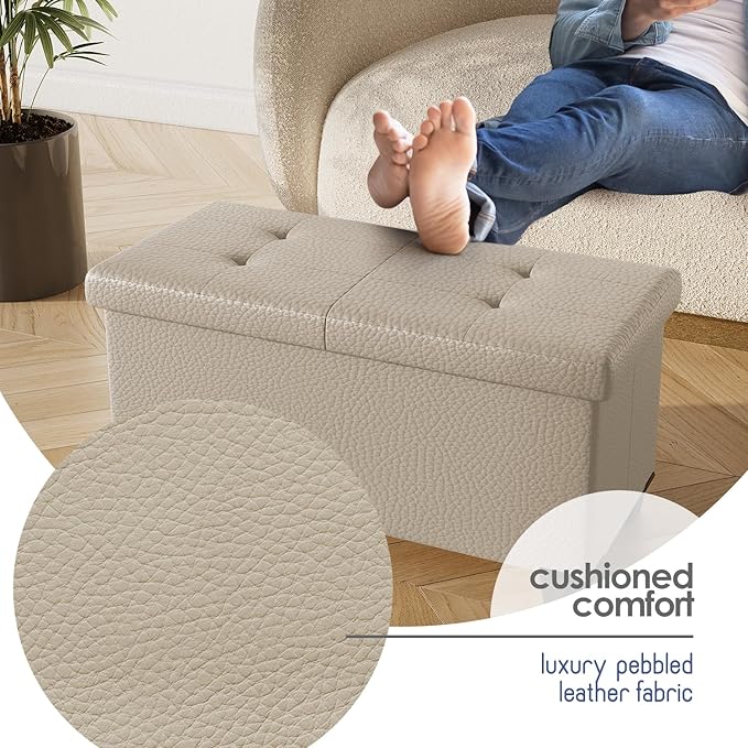 STORAGEBUD Storage Ottoman Bench - Image 7
