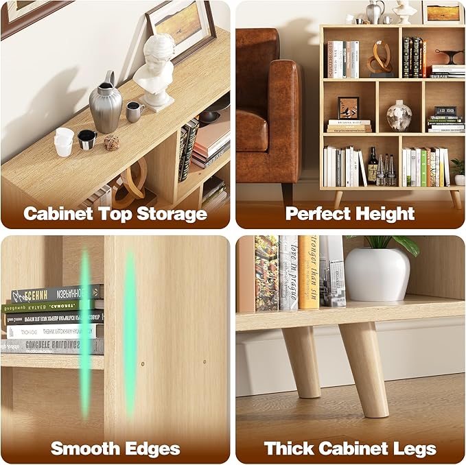 Shintenchi Cube Storage Organizer, 3 Tier Mid-Century Bookcase - Image 5