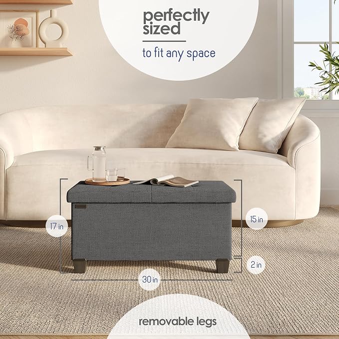 STORAGEBUD Storage Ottoman Bench - Image 9