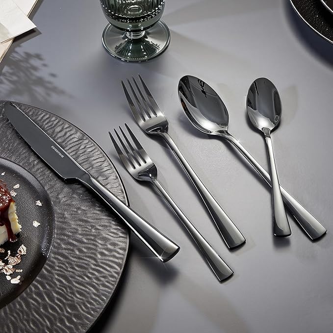 KINGSTONE 18/10 Stainless Steel Flatware, 20-Piece Forged Silverware Set - Image 4