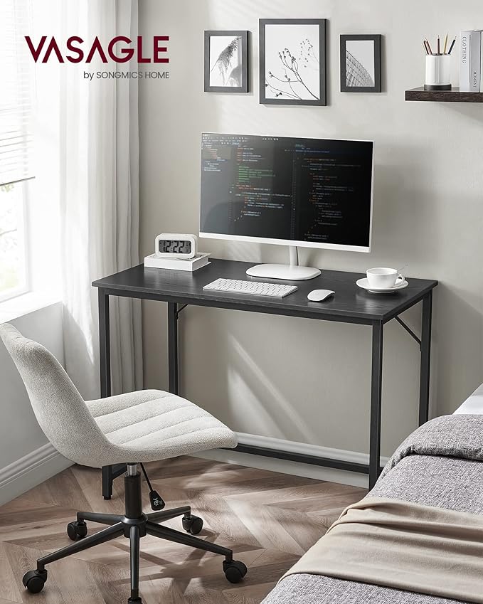 VASAGLE Computer Desk, Gaming Desk, Home Office Desk, - Image 4