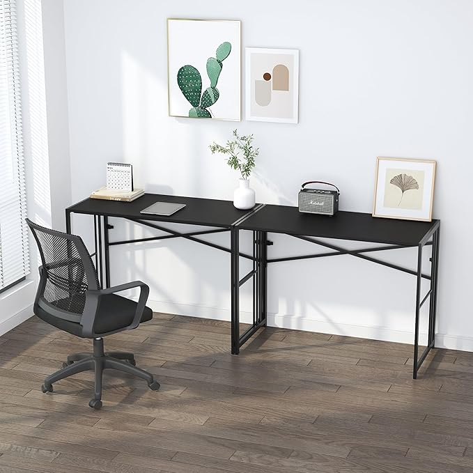 Narrow Folding Computer Desk 35 inch, Writing Gaming Computer Desk - Image 5