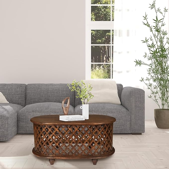 The Wooden Town Solid Mango Wood Coffee Table - Image 7