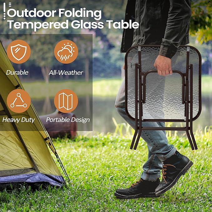 Foldable Outdoor Side Table - Image 3