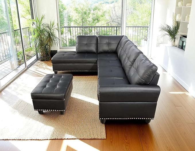 98 Inch L Shaped Sectional Sofa - Image 4