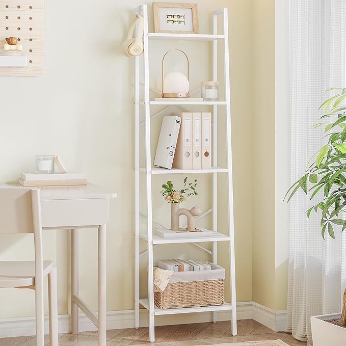 Ladder Shelf, Bookshelf Bookcase, Freestanding Corner Storage Shelve by Hzuaneri