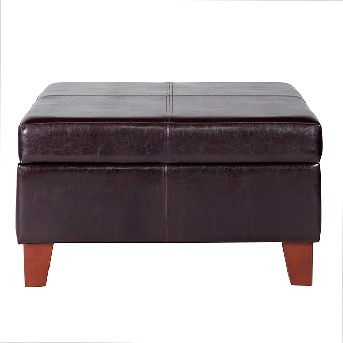 Homepop Home Decor |K2380-E155 | Luxury Large Faux Leather Square Storage - Image 11