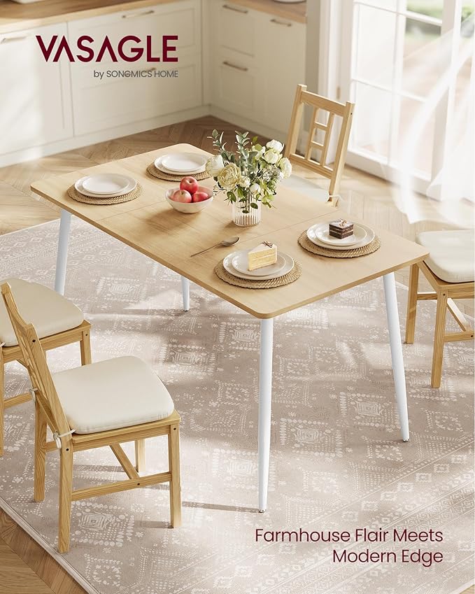 VASAGLE Dining Table, Dining Room Table - Image 3