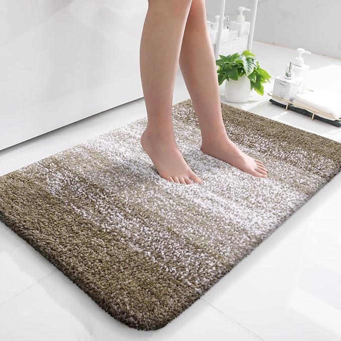 OLANLY Bathroom Rugs Mat 36x24, Extra Soft Absorbent Microfiber Bath Rugs by OLANLY