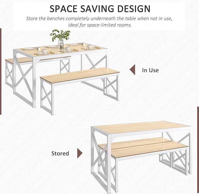 VECELO Kitchen Dining Table Set - Image 2