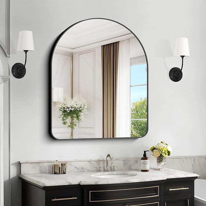 Arched Bathroom Mirror, Wall Mounted Mirror, Living Room, Hanging or Leaning - Image 2