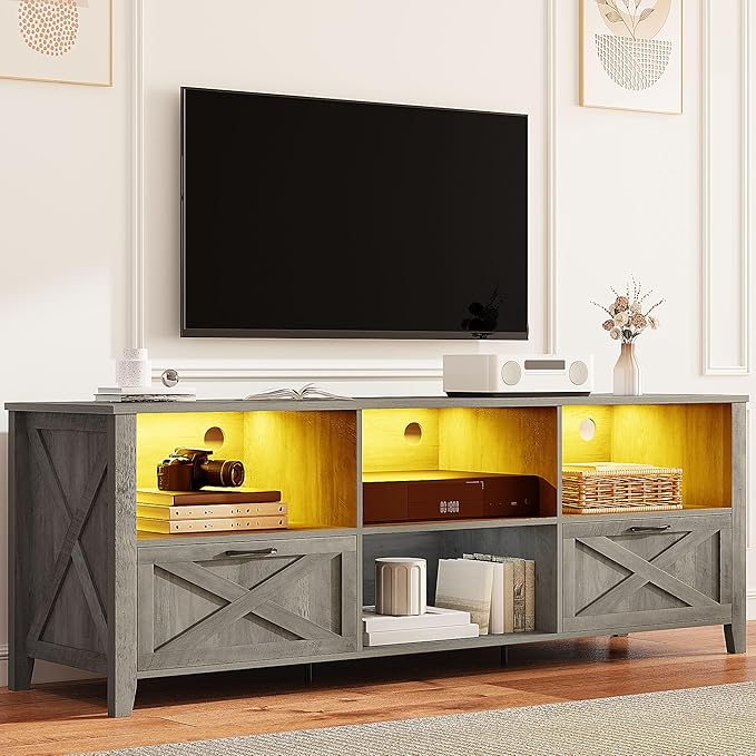 DWVO 70 Inch Farmhouse TV Stand - Image 3
