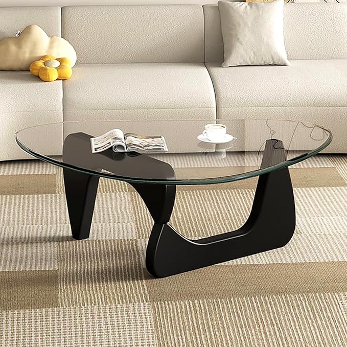 Mid Century Modern Glass Coffee Table by Unknown