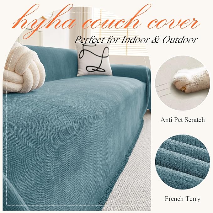 hyha Couch Cover for Dogs, Boho Sofa Covers for 3 Cushion Couch Washable - Image 4
