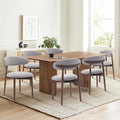 COLAMY Wooden Dining Chairs Set of 6, Modern Fabric Upholstered Dining Room by COLAMYINC