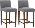 CHITA Counter Height Bar Stools Set of 2, Fabric in Fog Grey by CHITALIVING