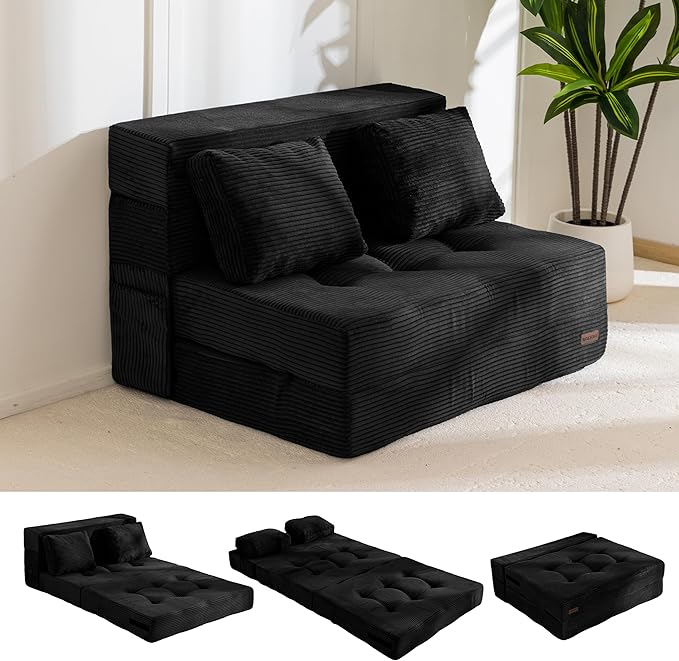 MAXYOYO Convertible Sofa Bed, Fold Out Sleeper Sofa by MAXYOYO