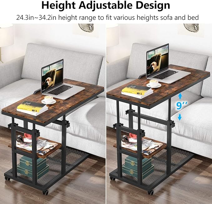 Tribesigns Height Adjustable C Table - Image 7