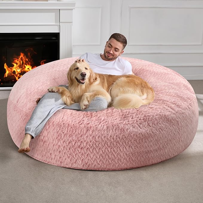 Hobestluk 6ft Bean Bag Chairs for Adults Large Beanbag Chair - Image 6