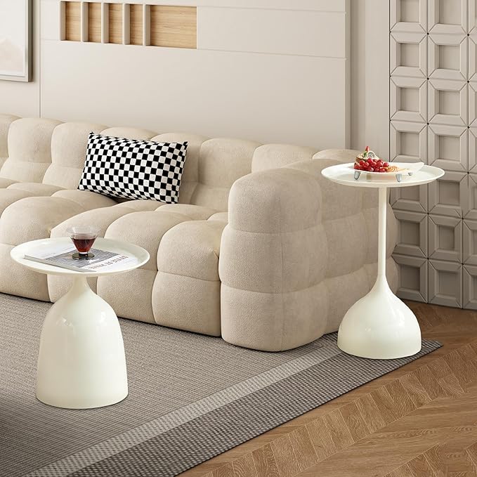 Kelligo Side Table Set of 2, Round Side Table - Image 5
