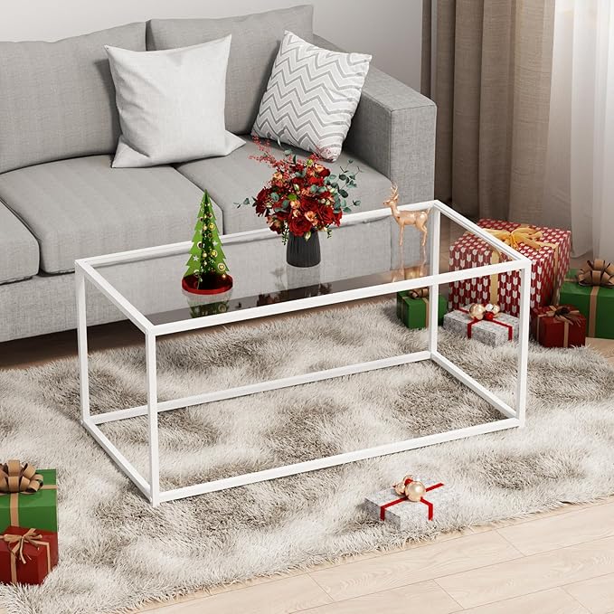 Coffee Table Glass Center Table, Modern Minimalist Coffee Table - Image 6