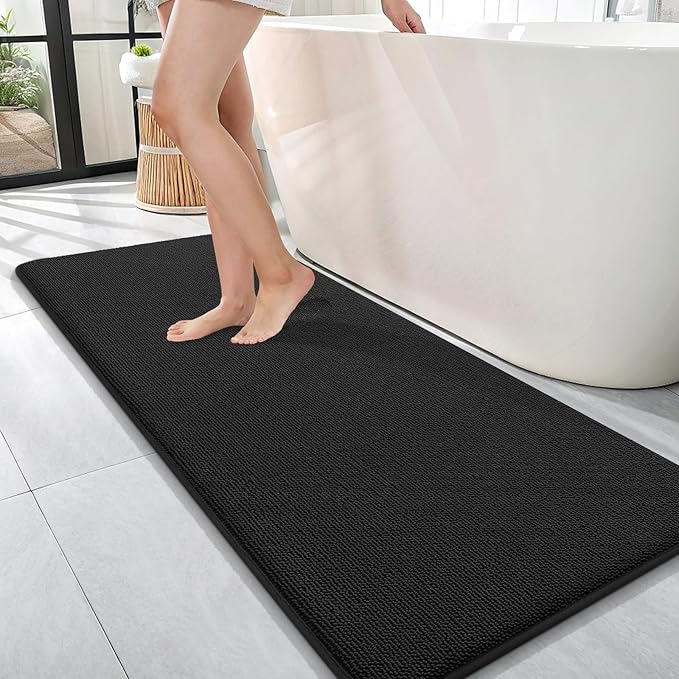 OLANLY Thick Memory Foam Bath Mat Rug 47x17, Extra Soft Absorbent Bathroom Rug by OLANLY